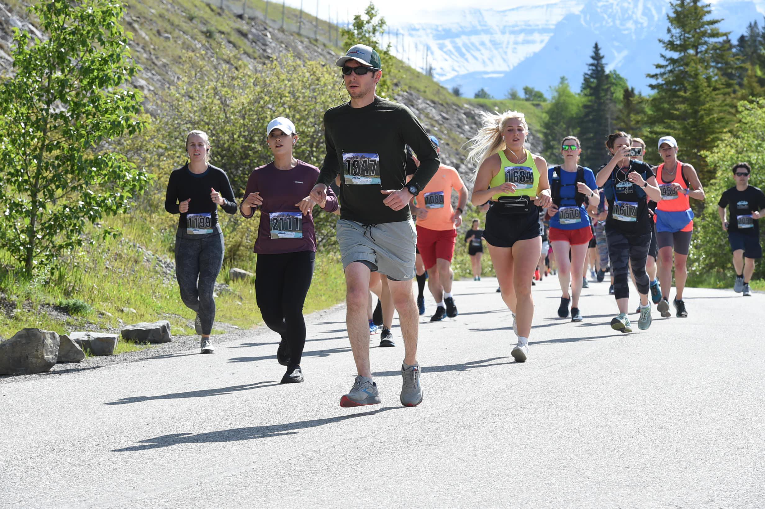 Gavin at the finish line in Banff, Alberta.