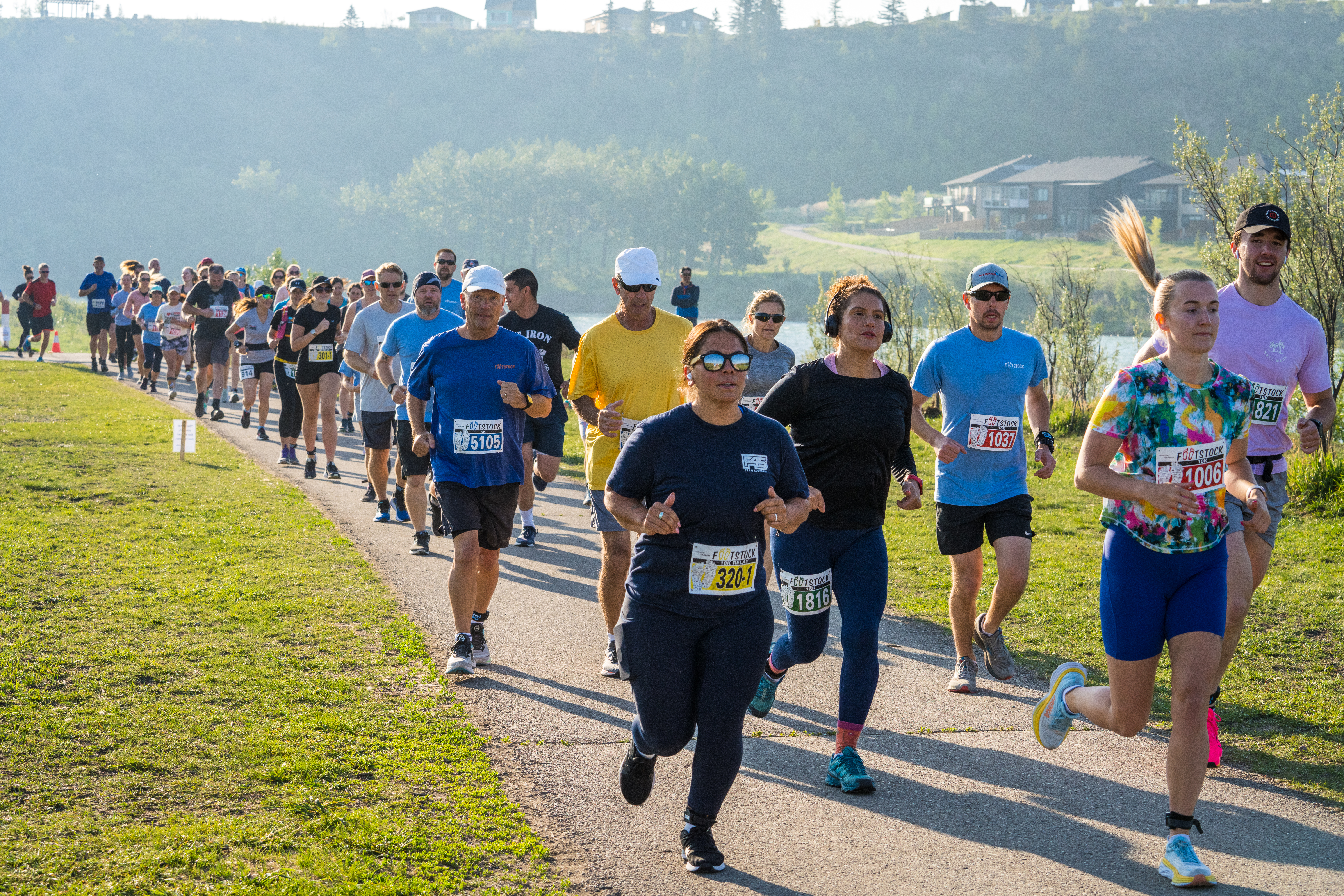 Footstock race along the Bow River.