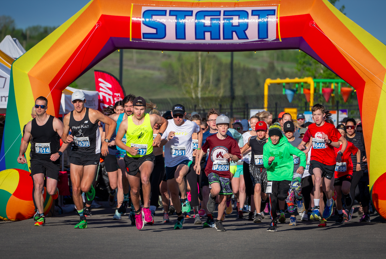 The starting line at Footstock.