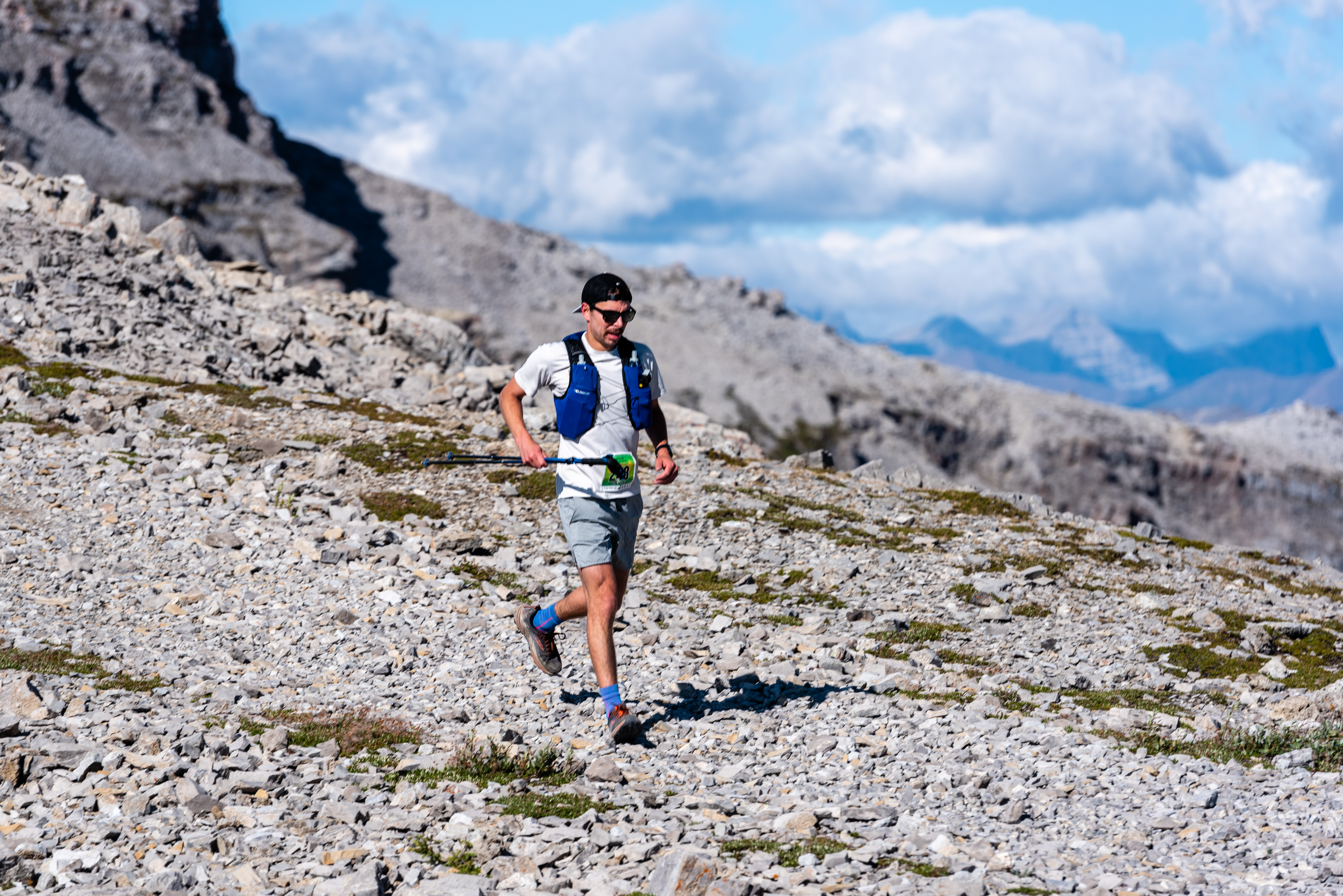 Gavin running down Moose Mountain.
